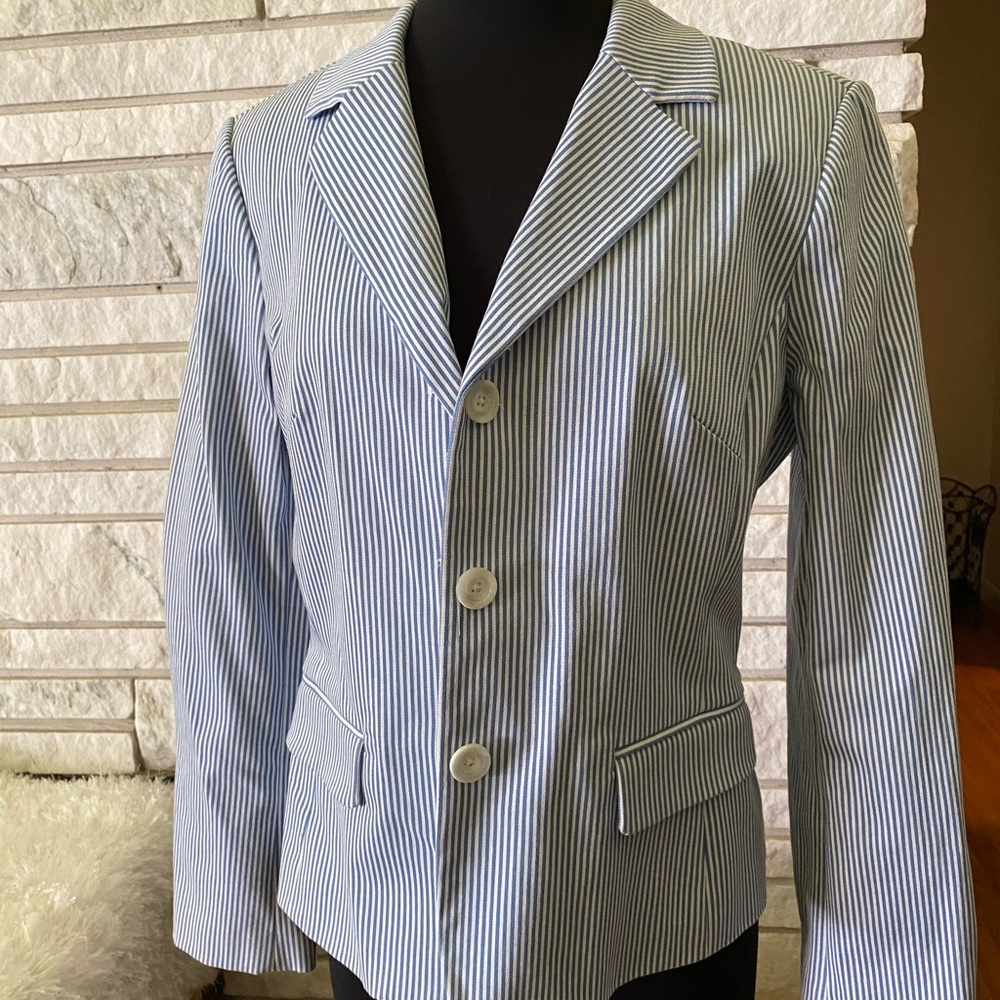 Rafaella Blazer in Blue and White Stripe